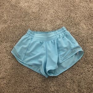 Blue Lulu Lemon shorty Hot shorts